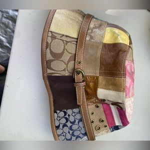 Coach  Leather & Patchwork Vintage Crush Hat